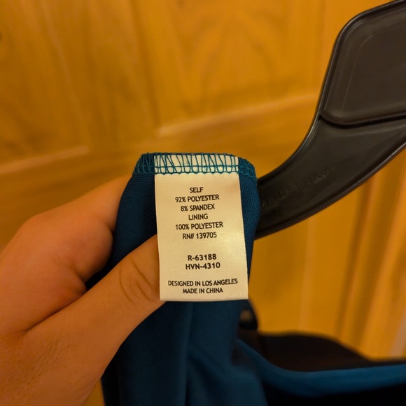 Honey and Rosie Spaghetti Strap V-Neck Ruched Satin Bodycon Dress - Picture 9 of 11